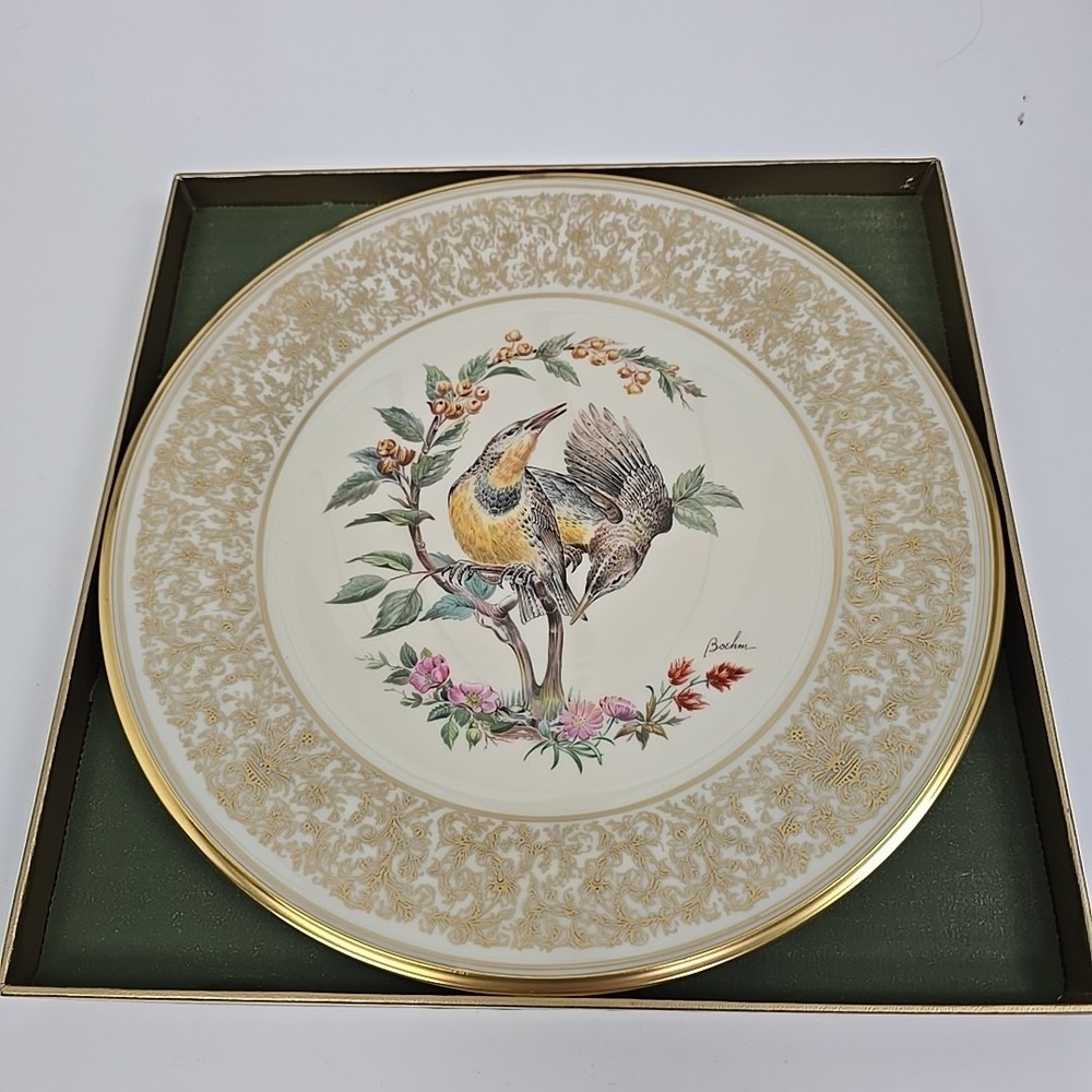 Lenox China Boehm The Meadowlark Bird Plate 1973 Limited‎ Edition USA